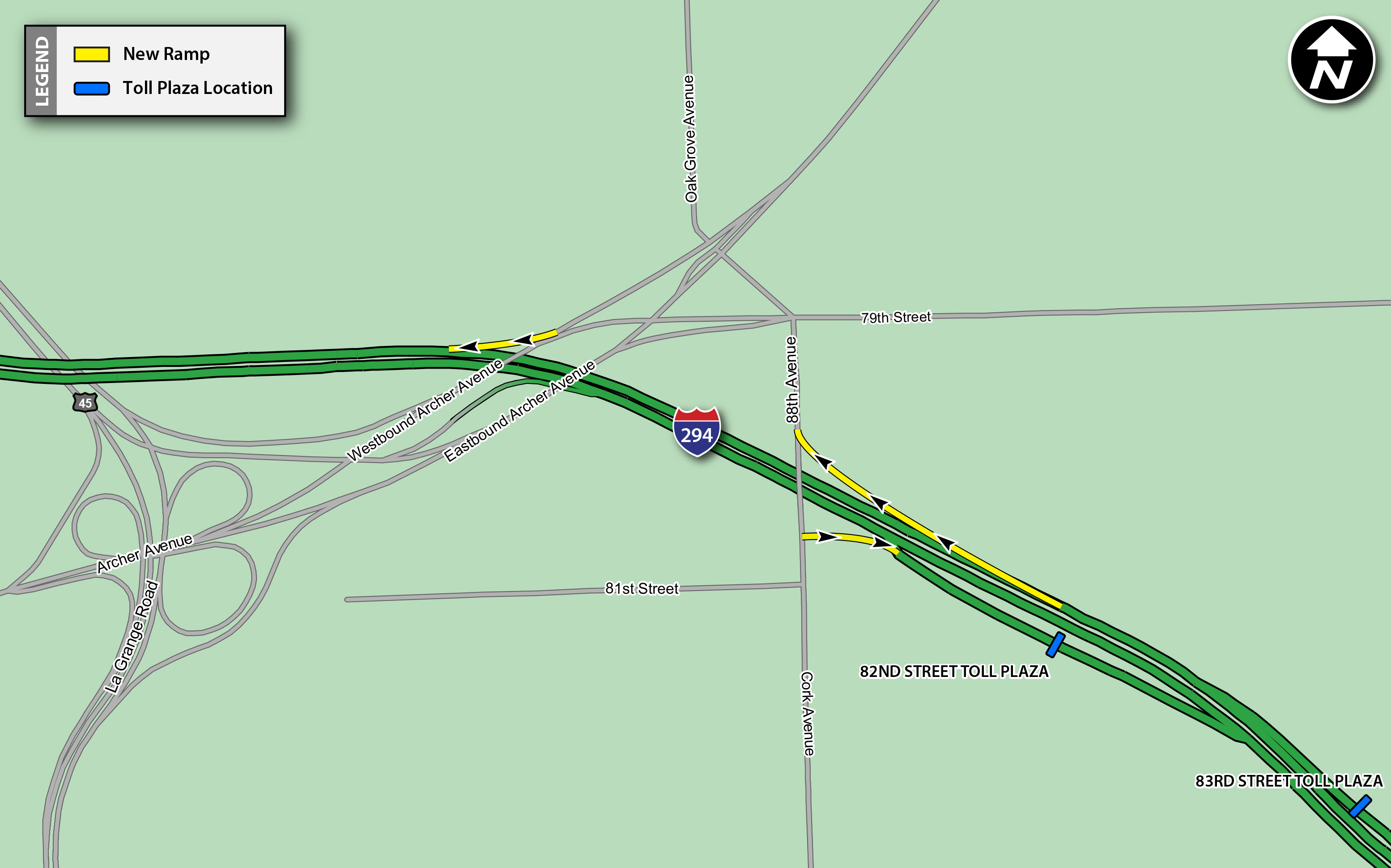 88th/Cork Avenue Interchange Project Map