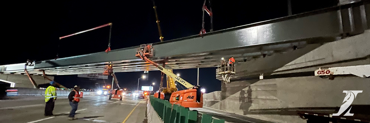 Beams rising over Tri-State Tollway I-294 as work continues on ...